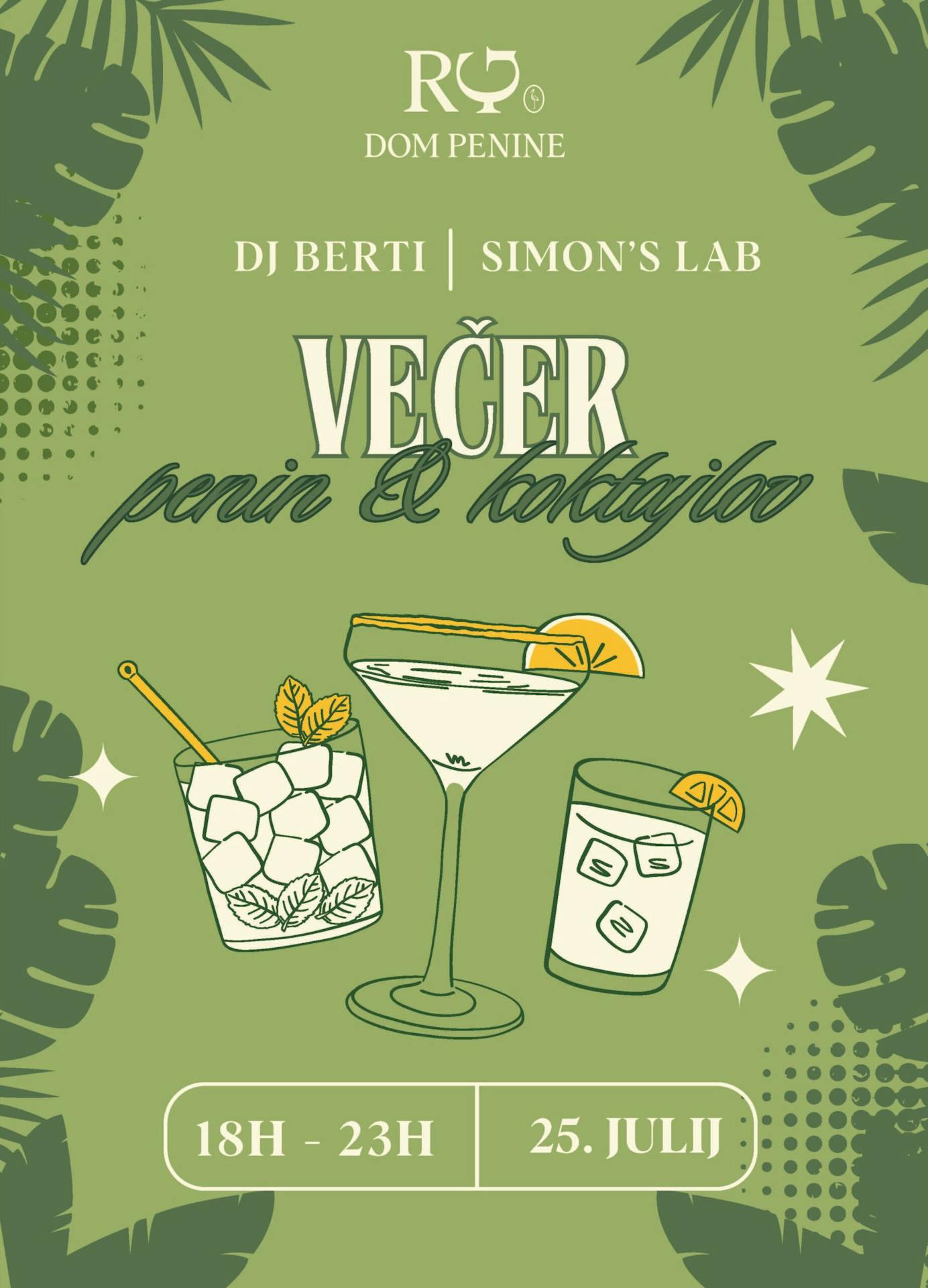 Večer penin in koktajlov